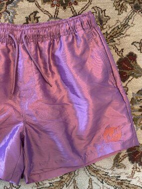 A.LAB Glowstick Purple & Orange Shorts A-LAB ALAB Zumiez Swim Trunks - Size L